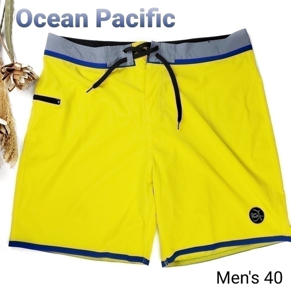 OP Other - MOP Ocean Pacific Men's Yellow blue Shorts 40